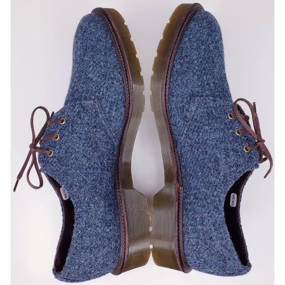 Rare DR. MARTENS HARRIS TWEED 3 Eye Oxford Blue Men's Size US10M/UK9/EUR43 EUC - Picture 10 of 13